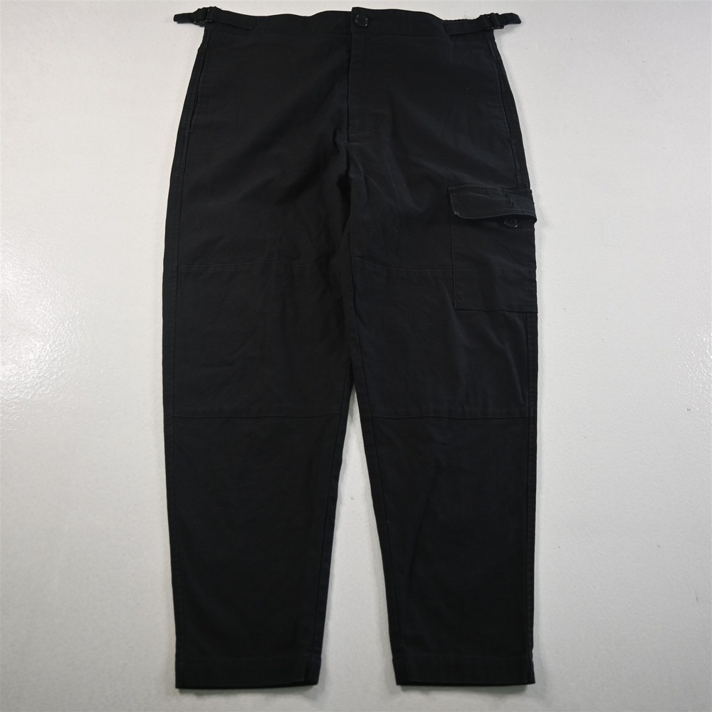 Baldwin‎ 32x26 Black Stretch Cotton Side Tab Cargo Cropped Mens Pants